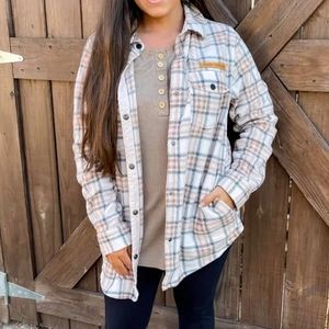 Simply Southern Plaid Shacket XL